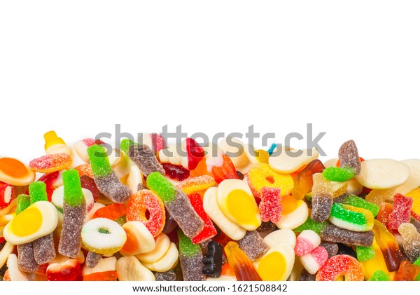 Assorted Gummy Candies Top View Jelly Stock Photo 1621508842 | Shutterstock