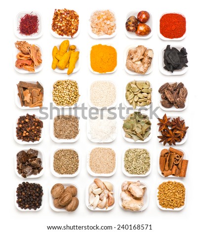 Assorted Indian spices 