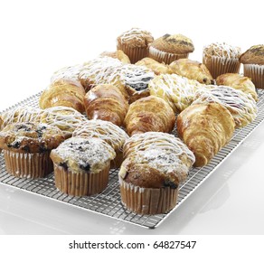 Assorted Muffins On White