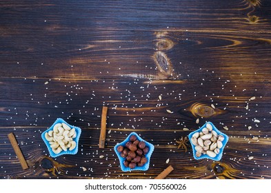 Assorted nuts, close-up view