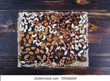 Assorted nuts, close-up view
