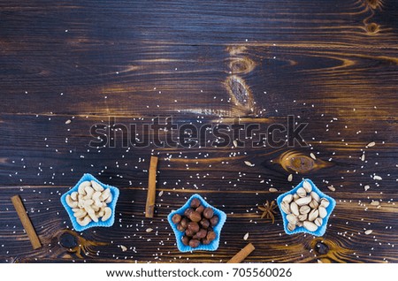 Assorted nuts, close-up view