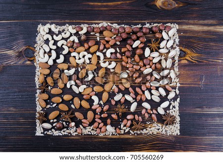 Assorted nuts, close-up view