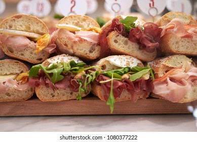 Assorted Sandwiches In A Bar