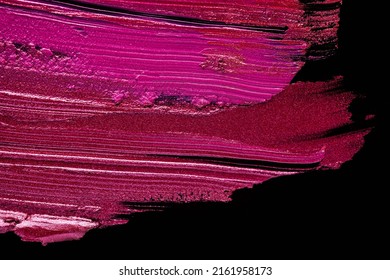 Assorted Smeared Matte Glitter Multicolored Swathes Lipstick Smudge Black Isolated Background Collection