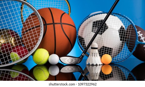 Assorted Sports Equipment Stock Photo 1097322962 