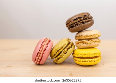 Assorted Stacked Tower of Macarons