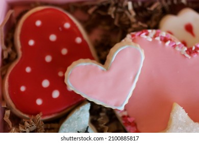 Assorted Valentines Sugar Cookies And Chocolate Covered Strawberries