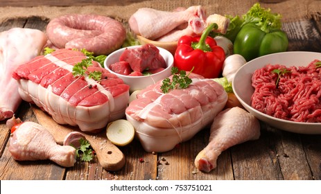 Assorted Variety Of Meat