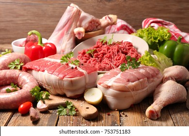 Assorted Variety Of Meat