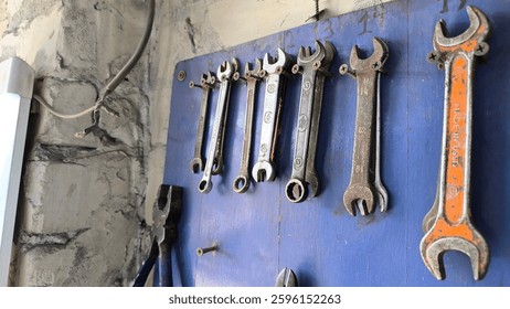 Assorted Wrenches on a Wall
