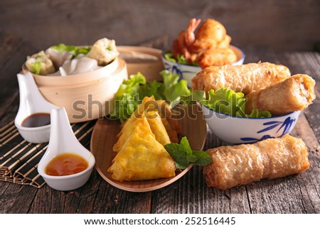 assortment of asian cuisine