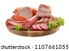processed meat isolated