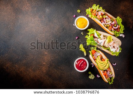 Similar – Image, Stock Photo Carrot Dog vegetarian hot dog