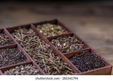 Assortment of dry tea in crate - Powered by Shutterstock