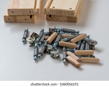 An Assortment Of Flat Pack Furniture Fixings