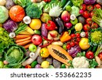 Assortment of  fresh fruits and vegetables