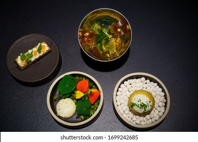 Assortment Of A Full Course Meal - Dinner In 5 Star Restaurant