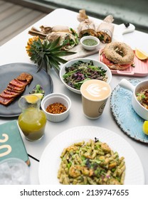 Assortment Of Healthy Food Table Spread For Lunch