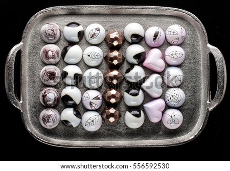 Similar – Christmas balls in box on rustic wooden background