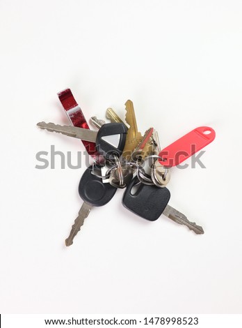 Assortment of many daily use multiple keys