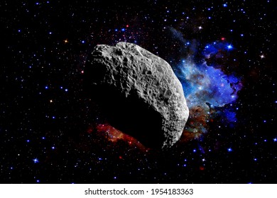 Volando asteroides en el espacio profundo. Elementos de esta imagen amueblados por la NASA.