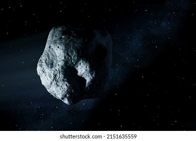 Asteroid On Dark Background Elements This Stock Photo 2151635559 ...