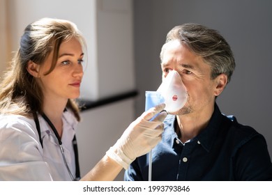 Asthma Copd Breath Nebulizer Mask Given Stock Photo 1993793846 ...