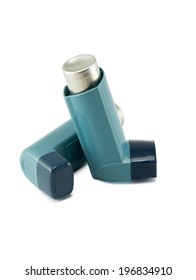 Asthma Inhaler Isolated On White Background Stock Photo 196834910 ...