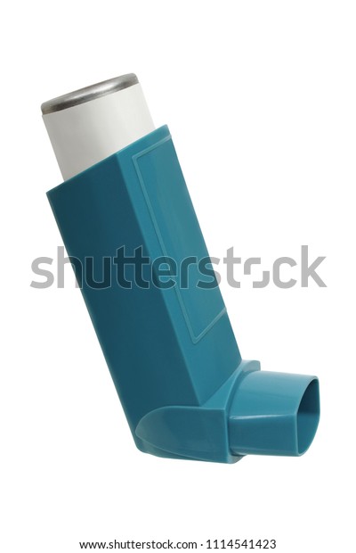 Asthma Inhaler Isolated On White Background Stock Photo 1114541423 ...