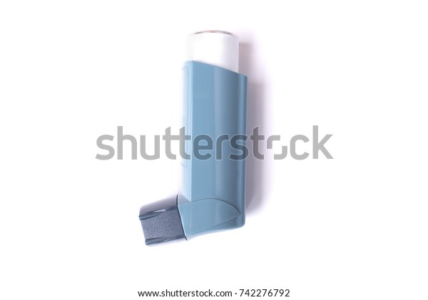 Asthma Inhaler Isolated On White Background Stock Photo 742276792 ...