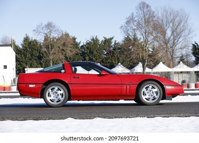 Asti, Italy, 12 11 2021: Chevrolet Corvette ZR-1 Isolated Side View 