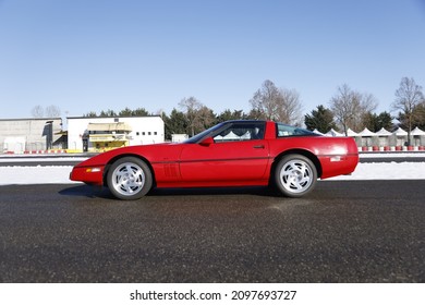 Asti, Italy, 12 11 2021: Chevrolet Corvette ZR-1 Isolated Side View 