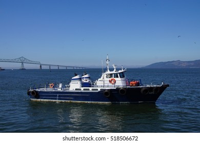 ASTORIA, OREGON - OCT 1, 2015 - Coast Guard Patrol Boat  In  Astoria, Oregon