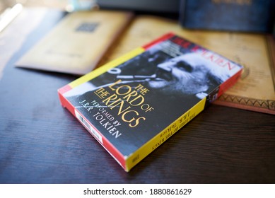 Astrakhan, Russia - 12.15.2020: Audio Cassette Cover Of The Lord Of The Rings Performed By J.R.R.Tolkien