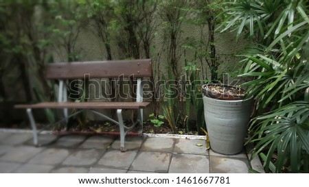 Astray in terrace smoking area  outside the building in the relax and chill out at cosy outdoor garden. Stock photo © 
