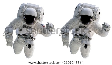 ASTRONAUT. Clipping path included. The elements of this image furnished by NASA