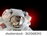 Astronaut helmet isolated on black background spaceman outer space suit. Elements of this image furnished by NASA.