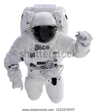 The Astronaut isolated on white background with Clipping Path - Elements of this Image Furnished by NASA.