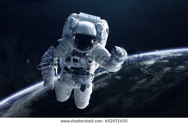 Astronaut Outer Space Elements This Image Stock Photo 642431650 ...