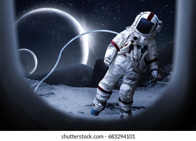 astronaut and space 