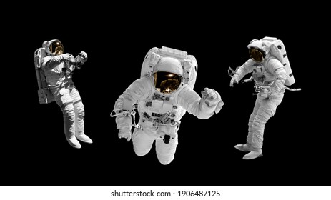 astronaut in space with clipping path. Elements of this image furnished by NASA