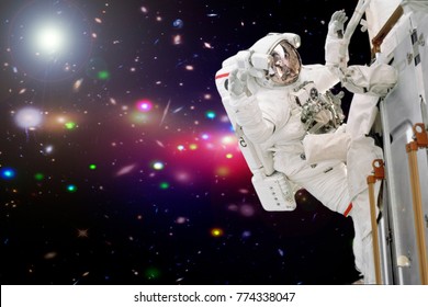 Astronaut in space. The elements of this image furnished by NASA.