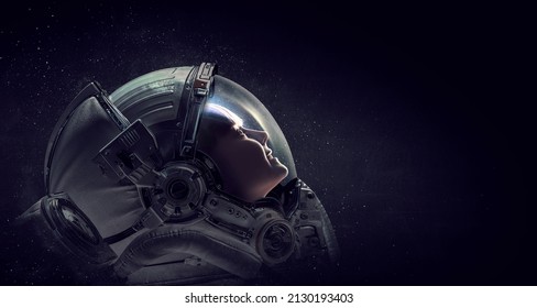 Astronaut and space exploration theme.