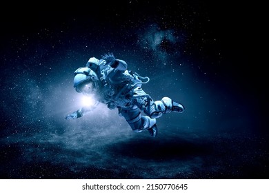 Astronaut And Space Exploration Theme.