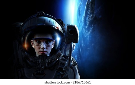 Astronaut And Space Exploration Theme.