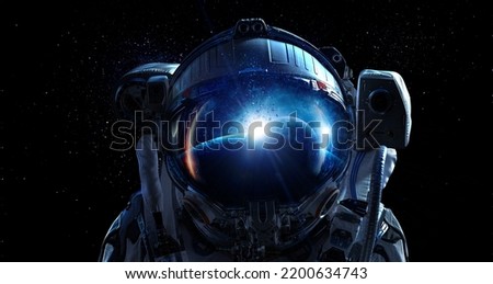 Astronaut and space exploration theme.
