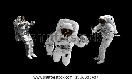astronaut in space, isolated with clipping path. Elements of this image furnished by NASA