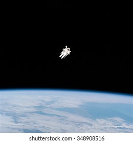 Astronaut space walking from