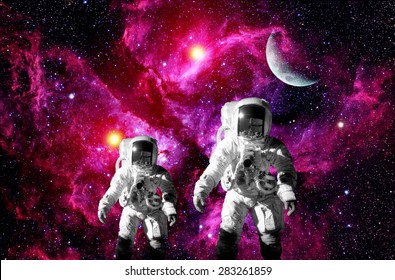 Astronaut Spaceman Suit Kids Galaxy Child Fantasy Space Moon. Elements Of This Image Furnished By NASA.